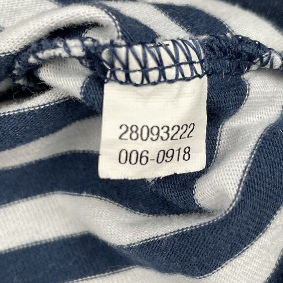 Terra & Sky T-Shirt Short Sleeve V-Neck Women's 4X (28W-30W) Blue White Stripe - Picture 7 of 13